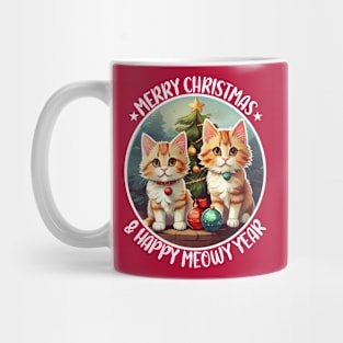 Meowy Christmas, Happy New Year, Catmas, Cute Kittens, Funny Christmas Cats Mug